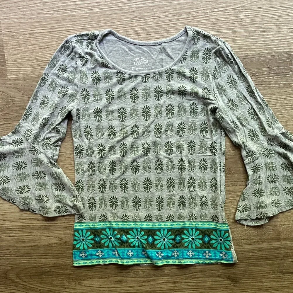 6/7 Vintage Justice Long-Sleeve Girls Tops Bundle